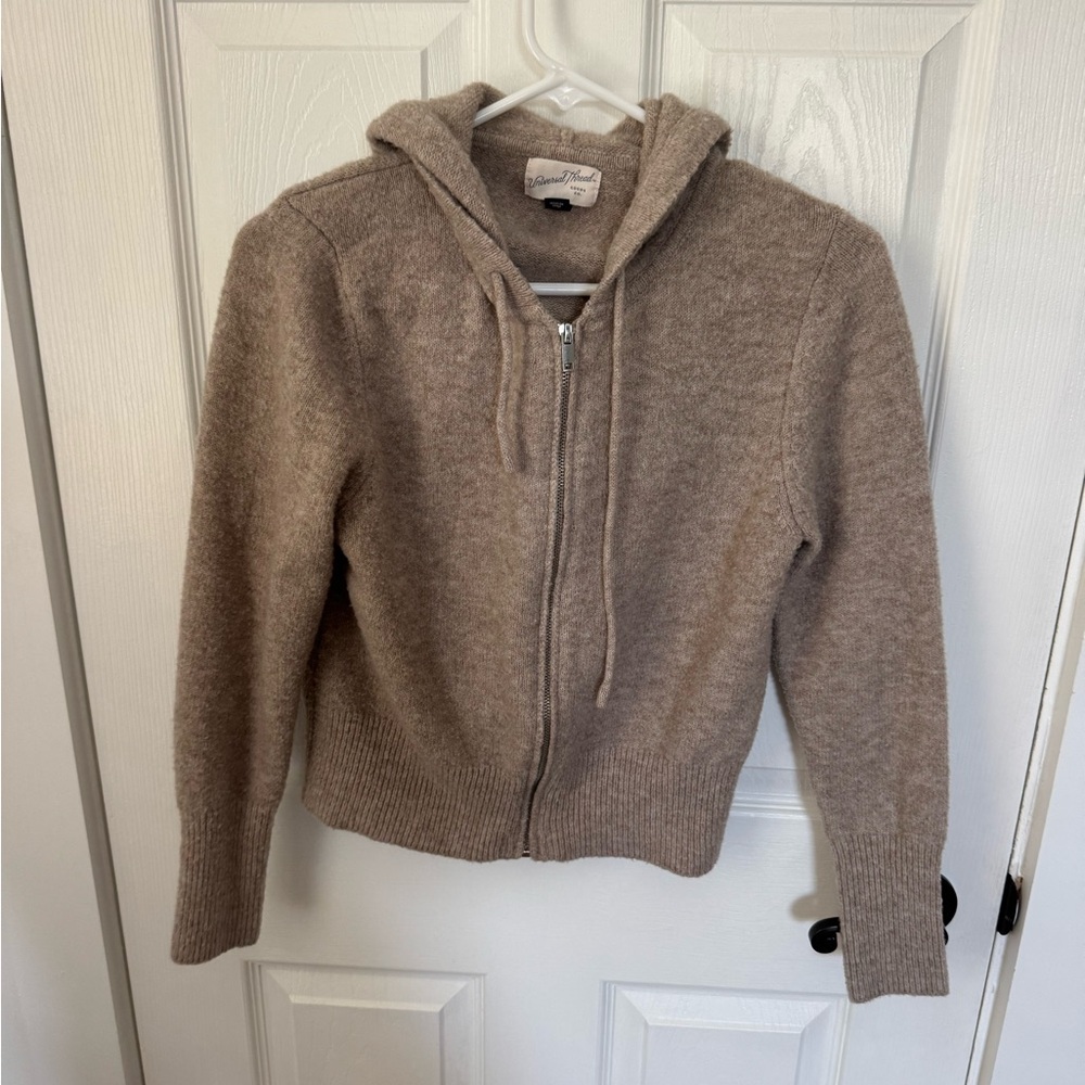Cozy Tan Zip-Up Hoodie